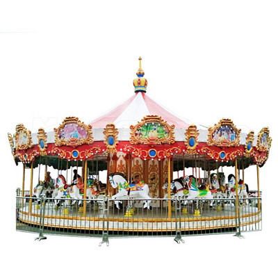 Hot sell amusement park equipment luxury carousel merry go round Christmas carousel swing horse rides for sale