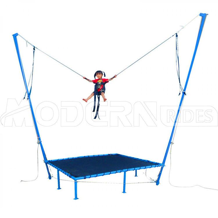 Cheap carnival rides kids bungee jumping bed portable bungee trampoline amusement rides for kids