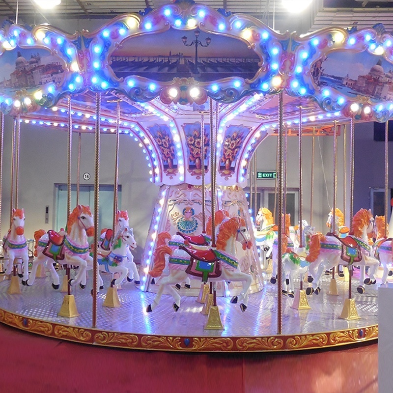 High quality mini carousel horses rides indooramusement park merry go round carousel for sale