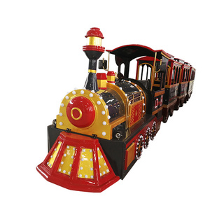 Low Price Tourist Road Train Theme Park Train Rides Electric Trackless Train for sale