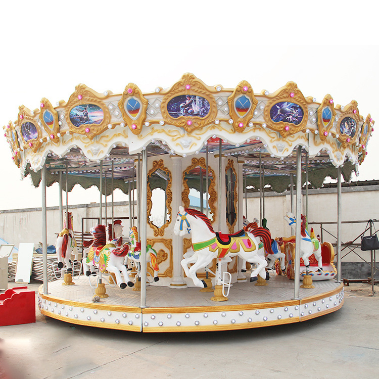 most popular affordable price amusement park products mini fairground rides small carousel 16 seats carousel rides for sale