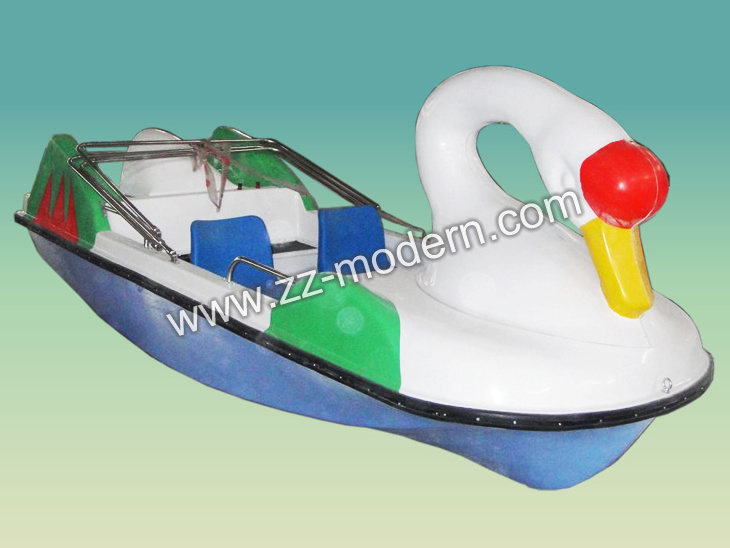 Water fiberglass swan paddle power pedal 2 seat boat used for sale