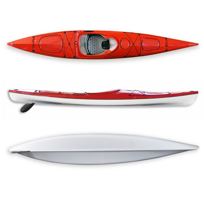 Chinese 14'2\" ST Thermoformed ABS Plastic Single Touring Sea Race Ocean Kayak Boat Hard Sit Wholesale Pedal Kayak Canoe 4m