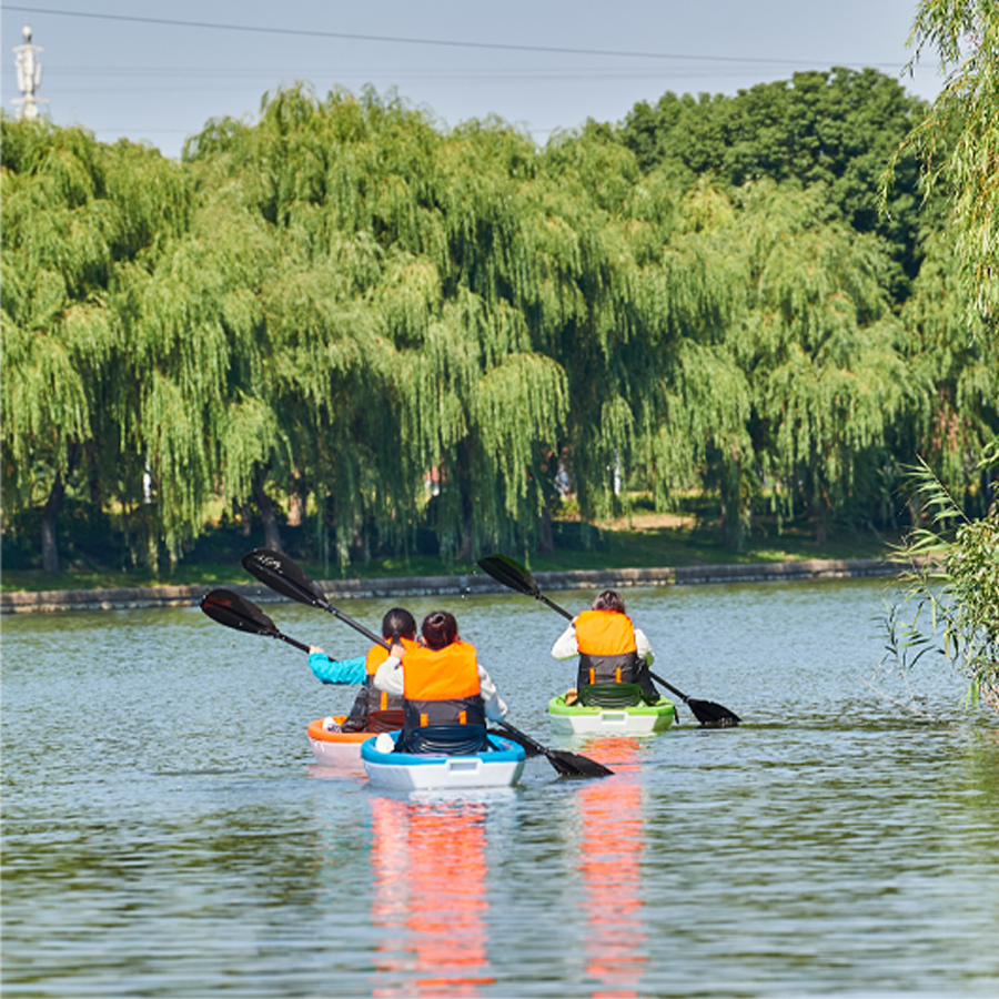 Ridgeside High quality HDPE Plastic 8ft Single Person Fishing canoe Kayak Sit On Top rowing boats