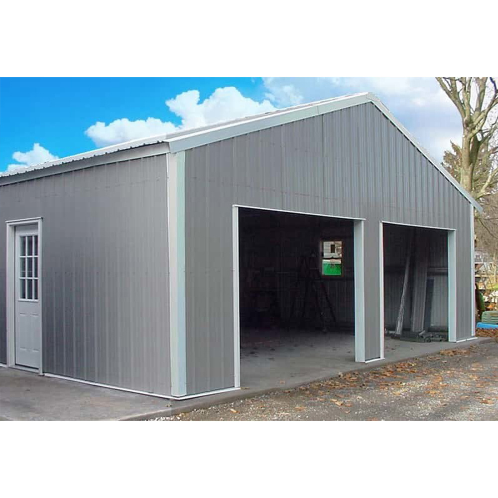 Prefab Steel Structure Carparking Portable Garage For Two Car Parking Household Carport