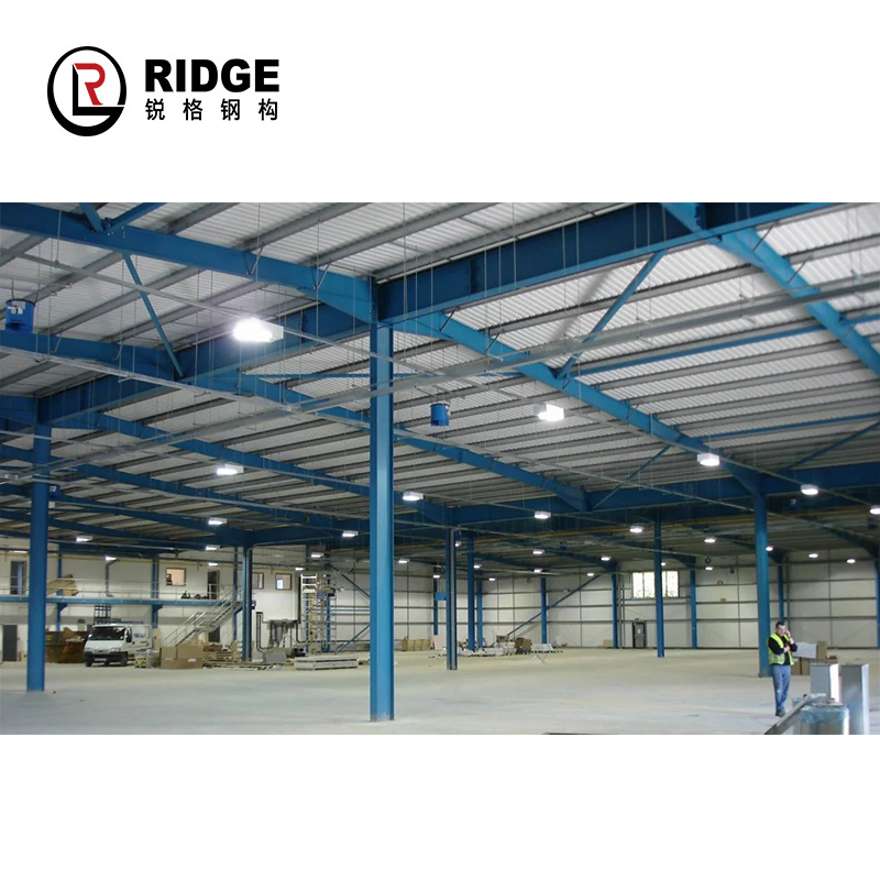 Windproof metal trusses customized prefab warehouse building steel structure warehouse with loft