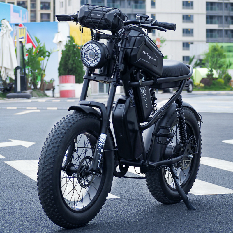 20inch Fat Tire 7 Speed Winter Moped Style Ebike Electric Dirt Bike With Two Battery in Riding times