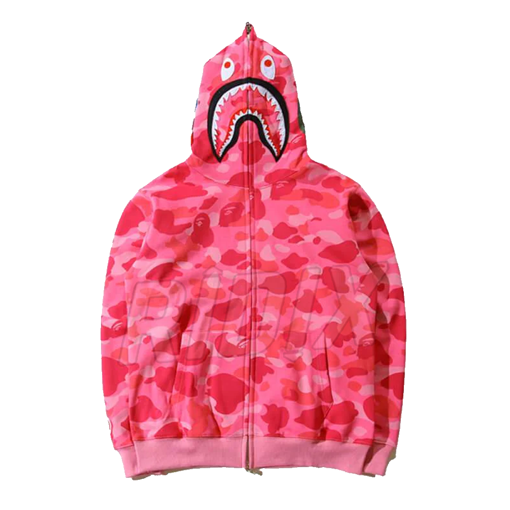 Available in Different Color Face up Full Zipper Hoodies Sublimation Camo Printing High Quality Men Hoodies