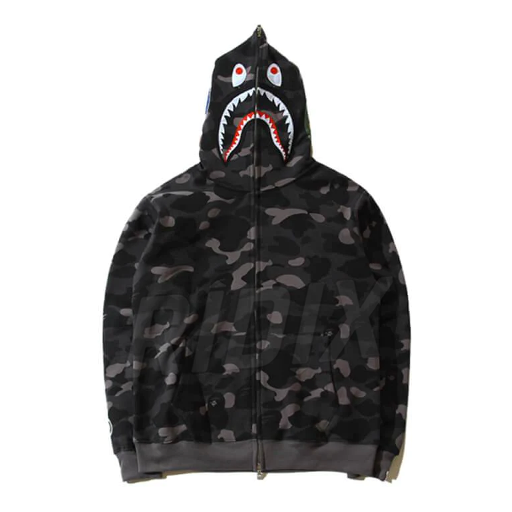 Available in Different Color Face up Full Zipper Hoodies Sublimation Camo Printing High Quality Men Hoodies