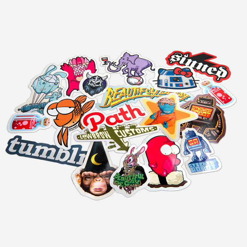 Custom Cartoon Die Cut Sticker Waterproof For Laptop Moto Skateboard Luggage Guitar Decal Toy Stickers