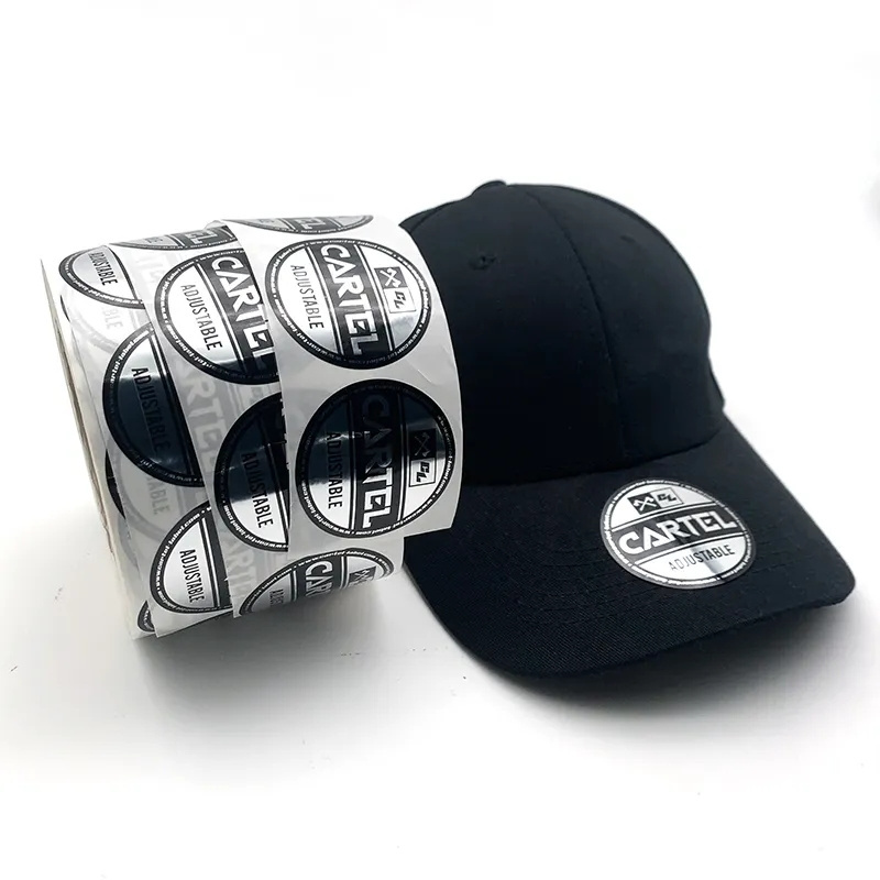 Wholesale Round Hologram Label Printing Logo Die Cut Holographic Cap Sticker Custom Hat Stickers