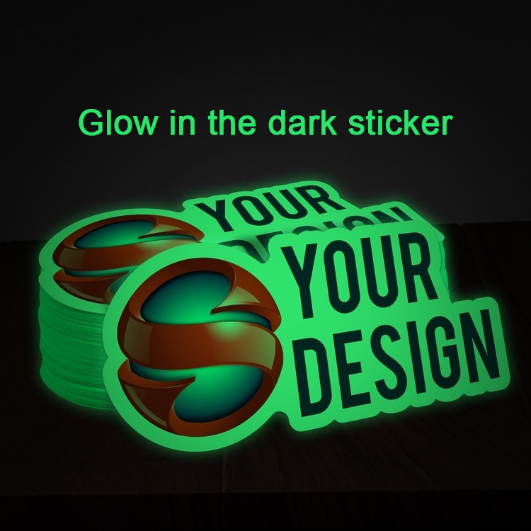 Custom Glow In Dark Decorative Sticker PVC Car Decals Die cut Glow in the Dark Stickers