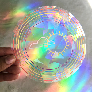 Custom Printing 3D Prism Static Decals Rainbow Suncatcher Window Stickers