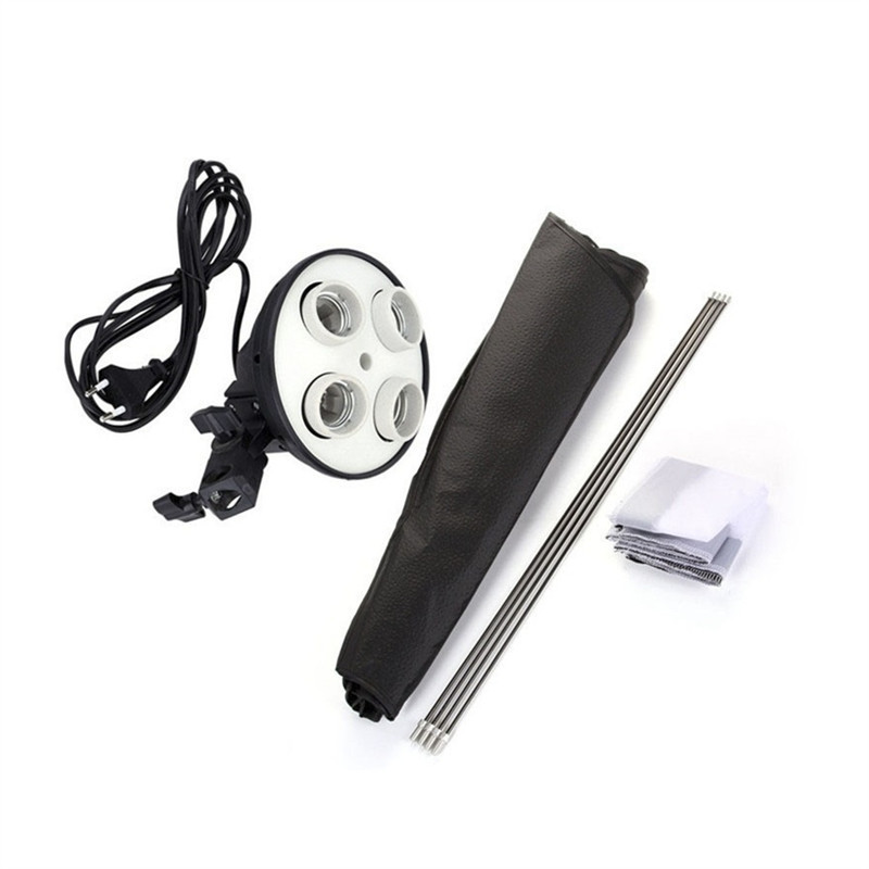 Photography studio equipment  square flash lighting strobe soft box with 4* E27/26 lamp holders  40*60 cm