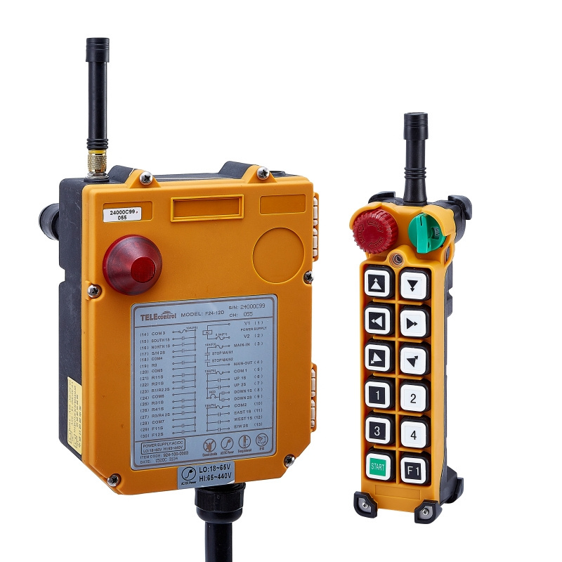 Telecrane industrial radio wireless remote control 24-12D  12 double speed button for crane truck and hoist