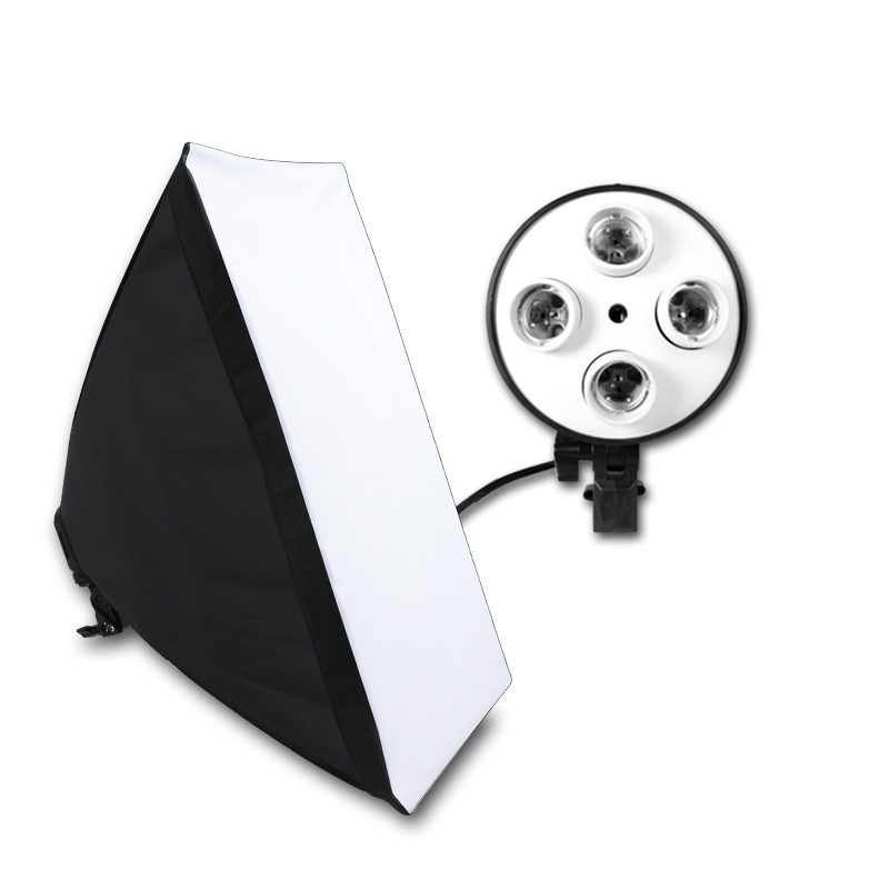 Photography studio equipment  square flash lighting strobe soft box with 4* E27/26 lamp holders  40*60 cm