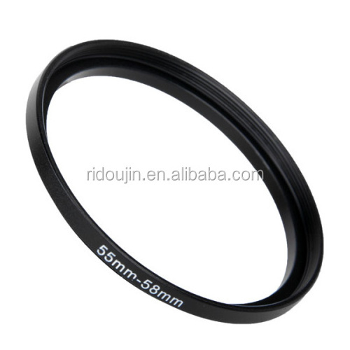 Camera aluminum 55-58mm step up ring lens adapter ring