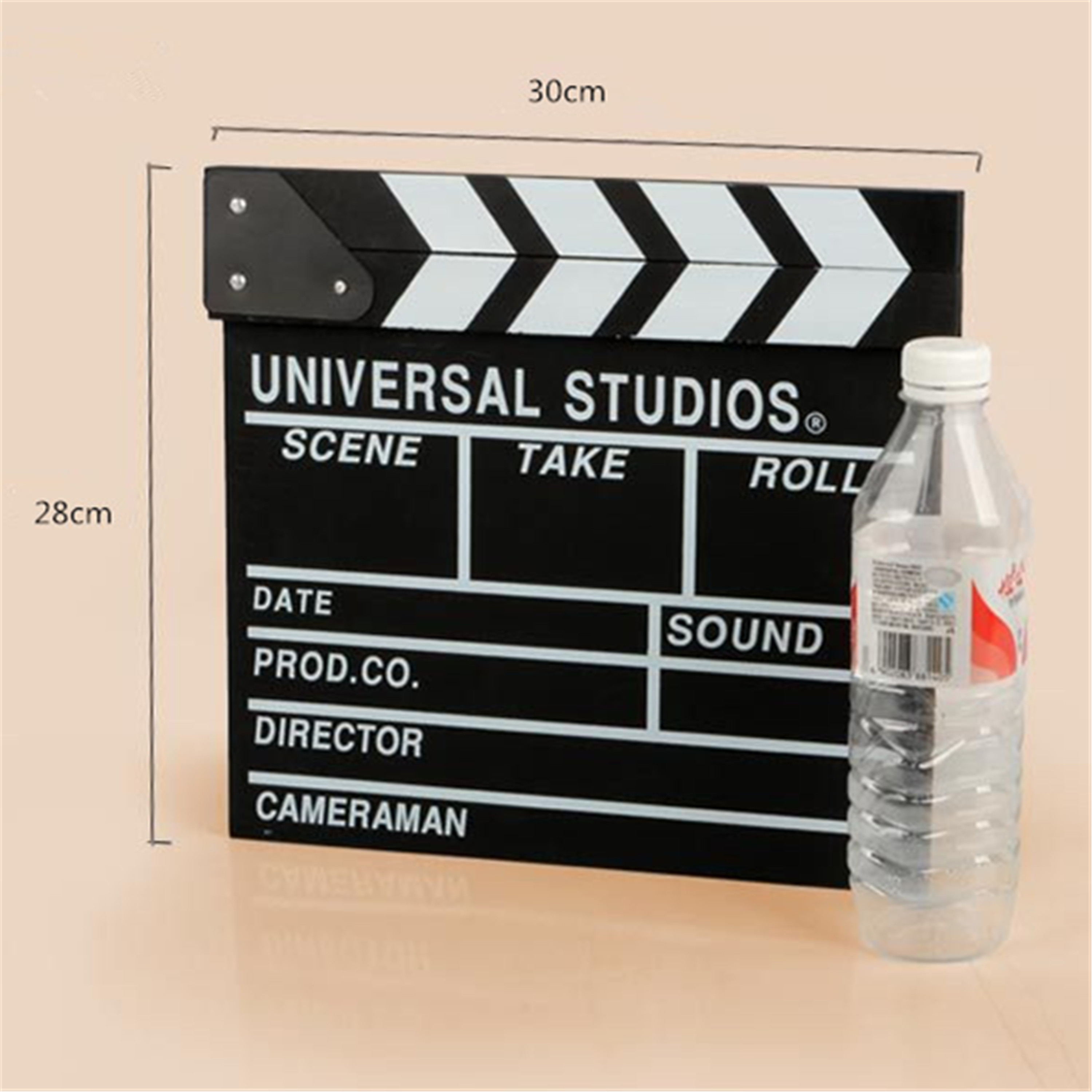 Wood Director Video Scene Clapperboard 30*28cm For TV film movie studio