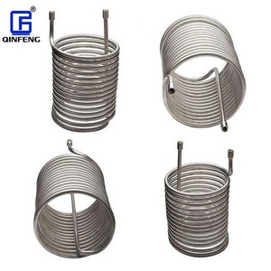 QINFENG CF8 3A Sanitary Forged Round Head Shape Polished SS304 Food Grade Stainless Steel Condensing Coil