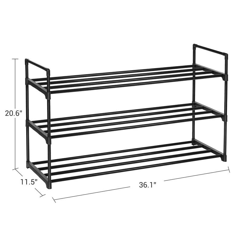 Wholesale Simple Houseware Free Standing Stackable Shoes Shelf With Stable & Firm Leg Under Bed Cheap Storage Entrance Shoe Rack