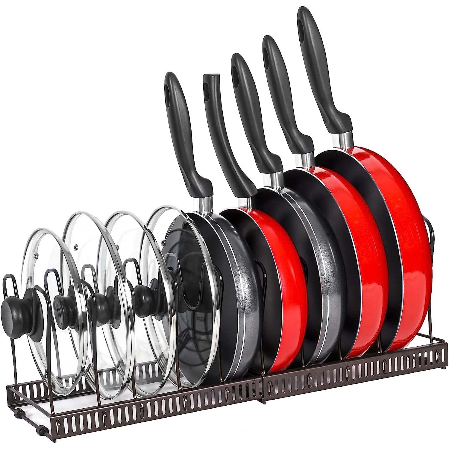 Lid Holder Kitchen Wire Racks Counter Drying Storage Drainer Countertop Pot Dish Rack For Small Kitchen Countertop