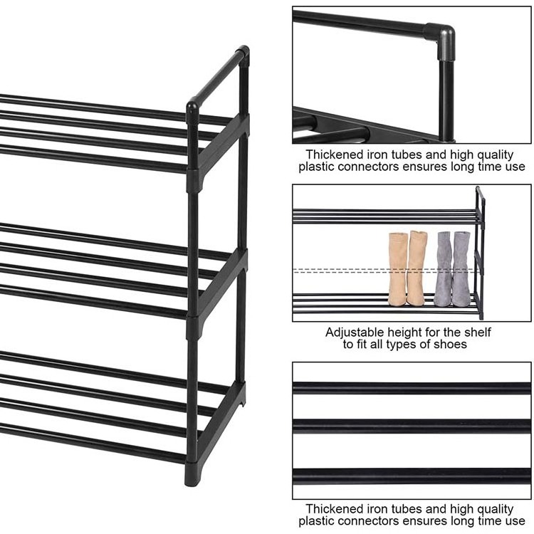 Adjustable Height & Extendable Stackable Shoes And Boot Storage Outdoor Waterproof Minimalist Shoe Rack For Entryway Hallway