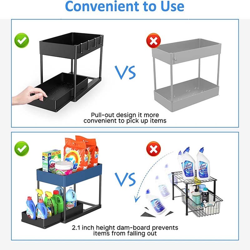 Multifunctional Shelf Countertop Book Water Bottle Rack Kitchen Racks And Stands Cabinet Organizer Under Sink Rack For Kitchen