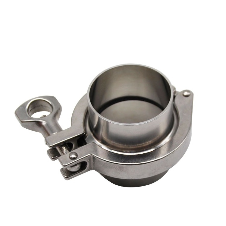 7 Days OEM ODM Stainless Steel Round Sanitary SS304 Weld Ferrule and Tri Clamp and PTFE Gasket Set