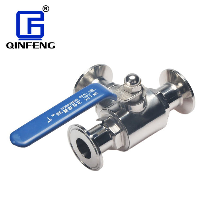 DN15-100 Food Grade Manual Handle Stainless Steel Sanitary Tri Clamp T type 3 Way Actuator Tee Ball Valve