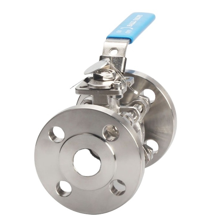 CF8 Cf8m Hydraulic Regulator Long Handle Ball Valve Sanitary Stainless Steel 304 316L Manual Flanged Connection 3PC Ball Valve