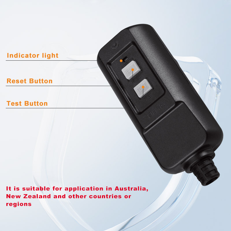 AU standard detachable 10amp 15amp rcd power cord for solar water heater