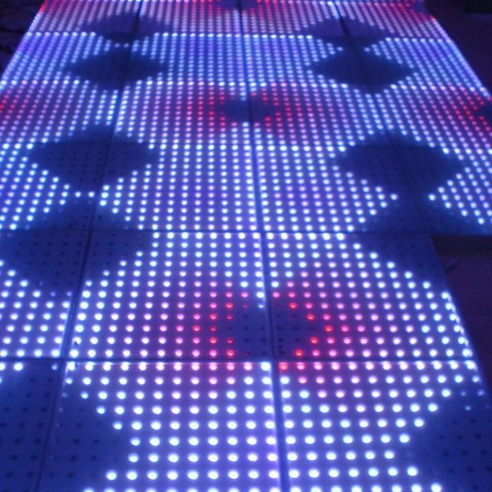 Newest 12*12 pixels 50*50cm Modern design led sensitive interactive dance floor for wedding event