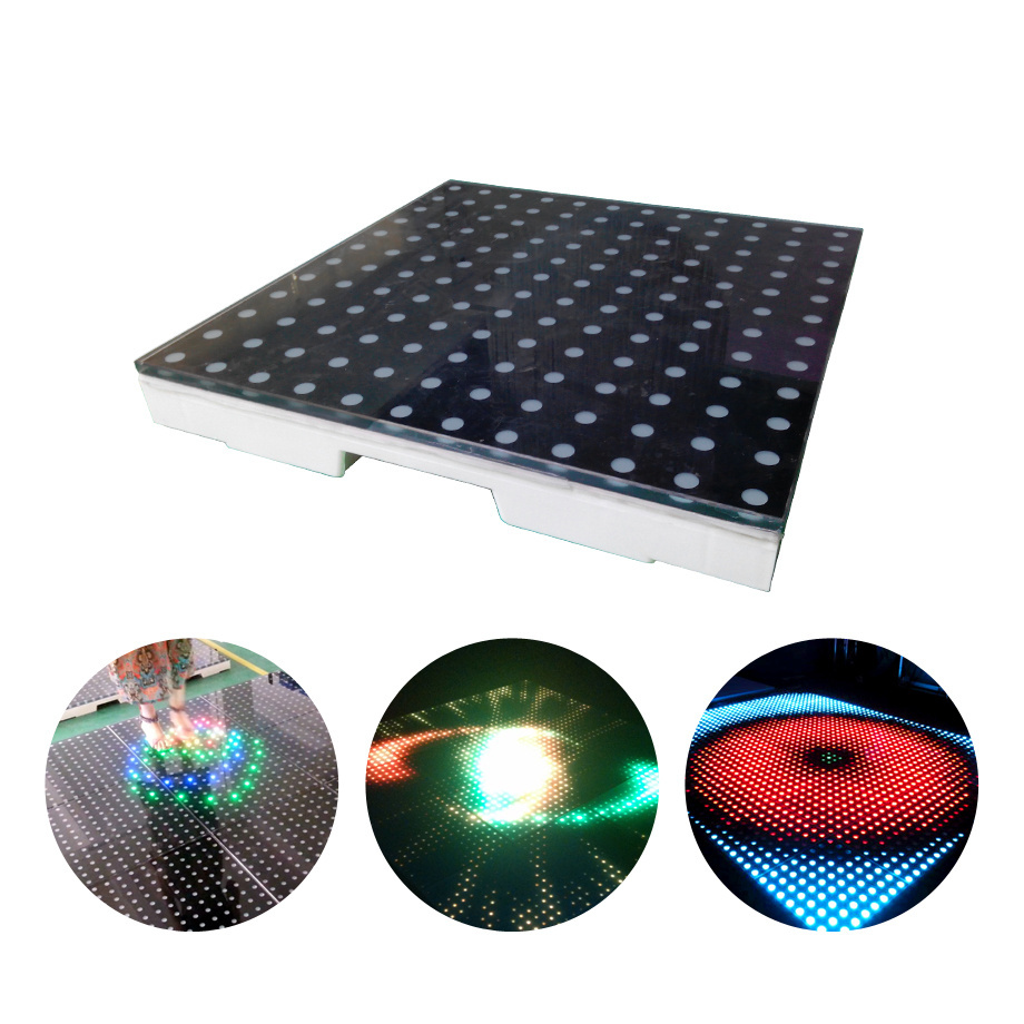 Newest 12*12 pixels 50*50cm Modern design led sensitive interactive dance floor for wedding event