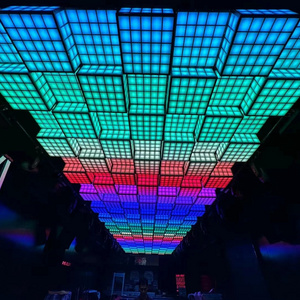 China Factory  RGB Full Color LED 3D square magic light For Bar For Decoration