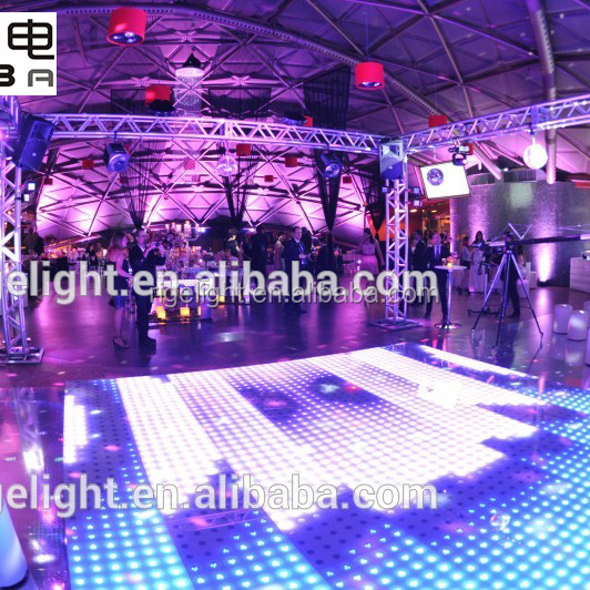 Digital flash portable dj disco full color led dance floor tile light