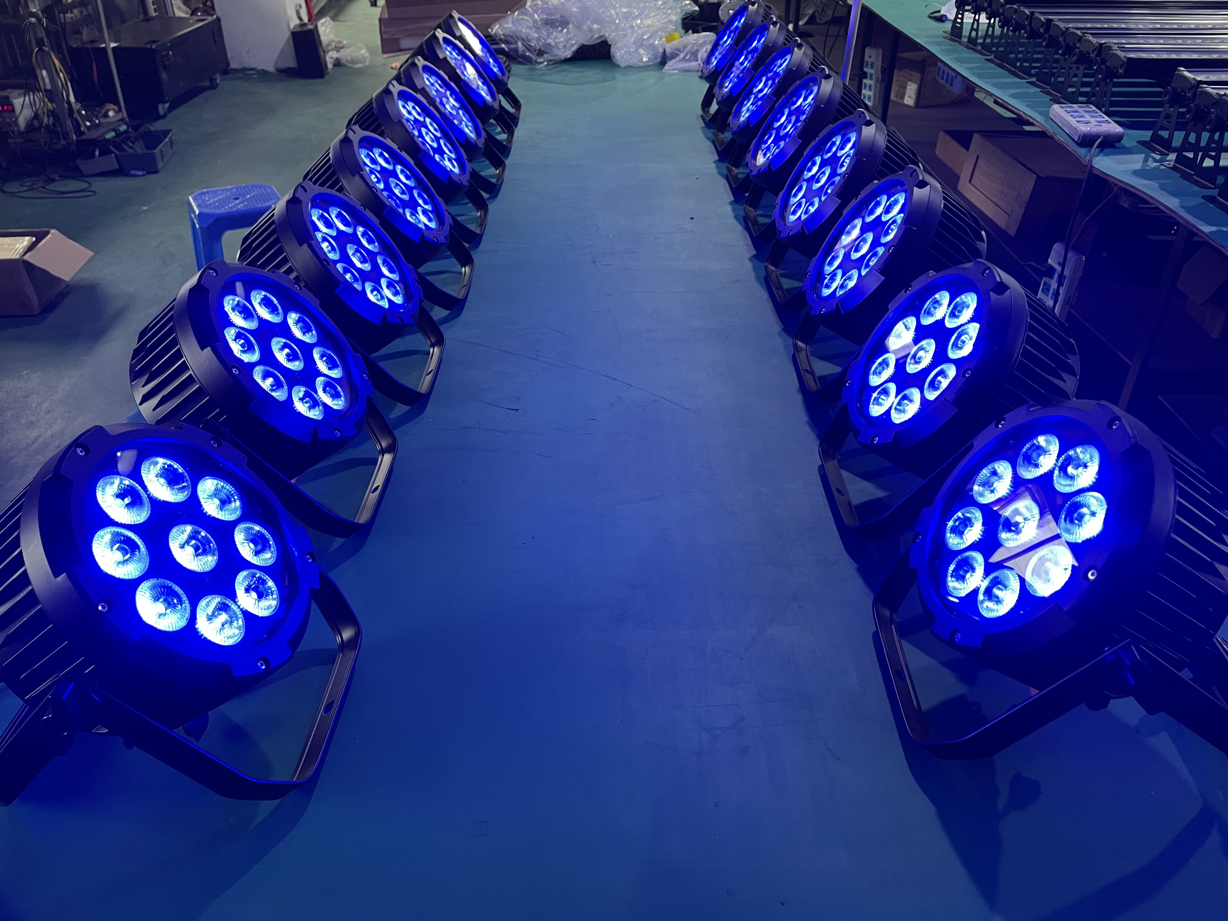 9x18w RGBWAUV 6in1 led par light waterproof wireless dmx battery powered led mini par lights