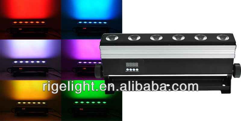 6X10W RGBW 4in1 wall washer/LED light Bar