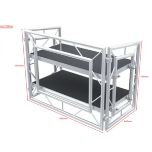 Aluminum Truss Booth Portable Dj Table Bar Counter for stage