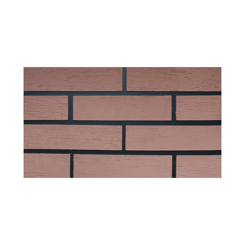 Outdoor Building Materials Wall Facing Clinker Red Clay Brick Look Exterior Wall Panels Tiles Design