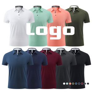 Wholesale Custom Design 92% polyester 8% spandex multi color mens polo shirt blank 4 way stretch polo shirts