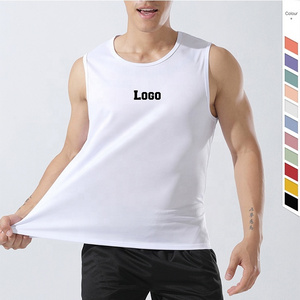 Wholesale Spandex Polyester Sleeveless Shirts Mesh Casual Tank Top Bodybuilding Workout Gym Vest Fitness Men's Sport Singlets