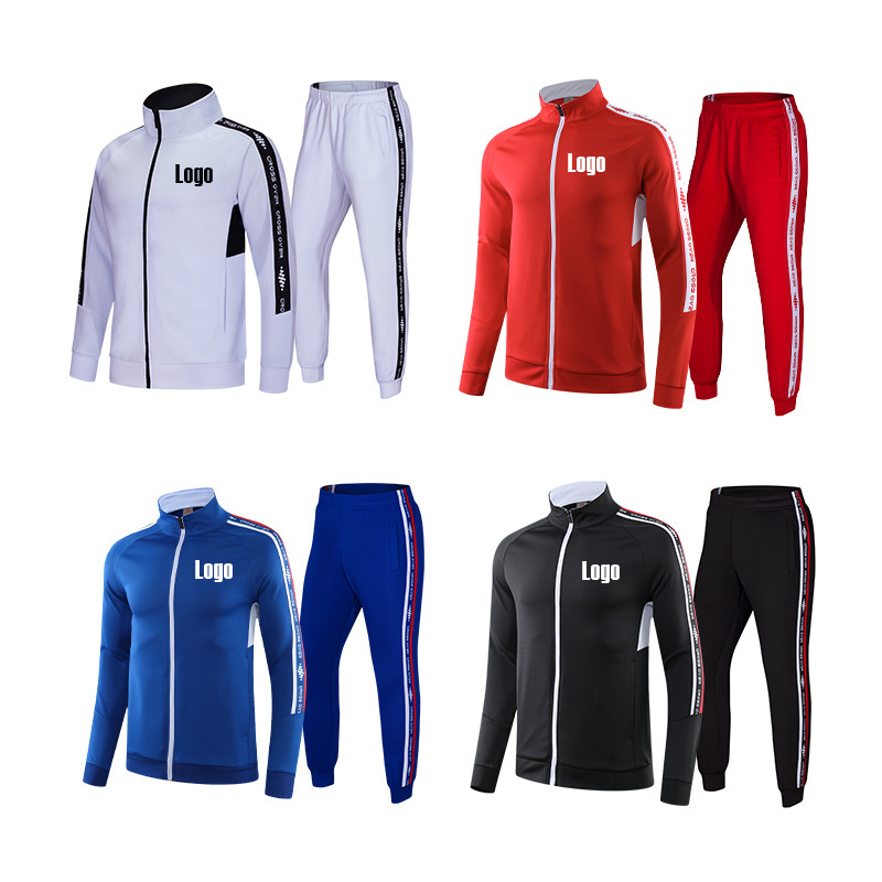 Lidong custom printed logo good price sport training jacket coat and pant 280 Grams for men