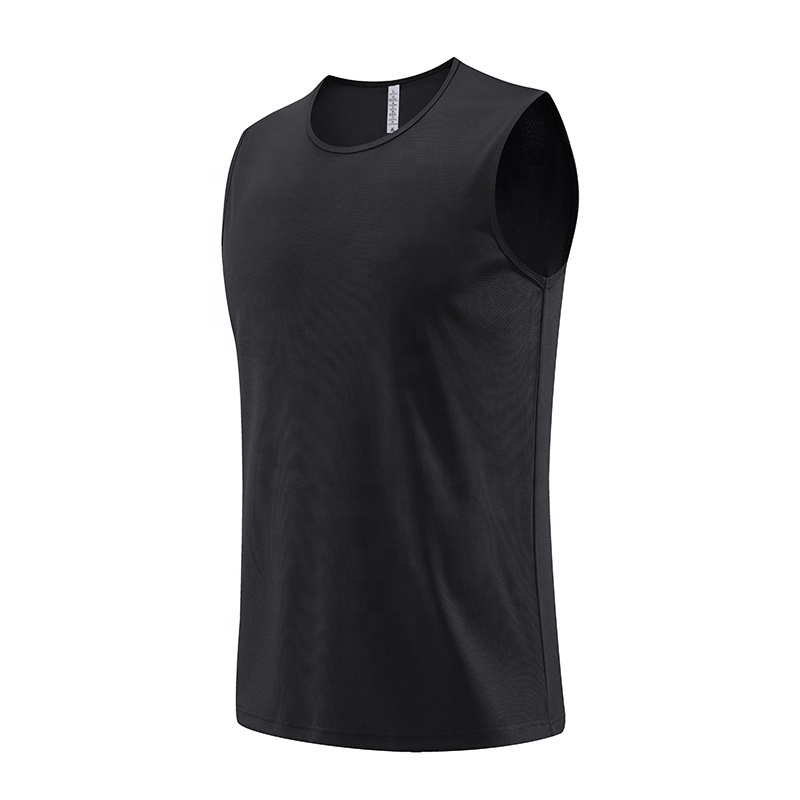 Wholesale Spandex Polyester Sleeveless Shirts Mesh Casual Tank Top Bodybuilding Workout Gym Vest Fitness Men's Sport Singlets