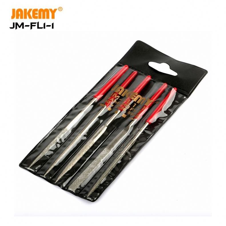 Jakemy Jm-Fl1-1 Professional Hand Rasp Plastic Handle File Stainless Steel Jeweler Diamond Carving Craft Tool Set