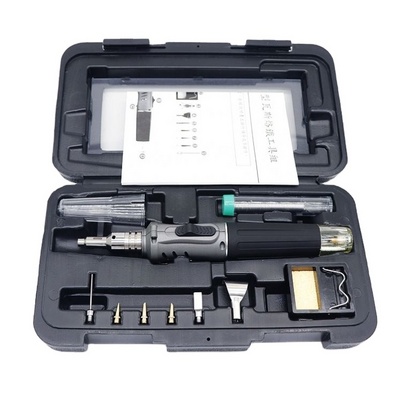 Professional Butane Gas Soldering Iron Kit Cordless Tool Grey 10 In 1 Welding Torch 100-120Min. Xinrunda Oem,Odm Fcc