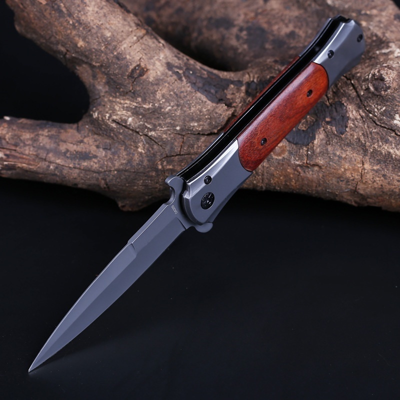 Wooden Handle Outdoor Survival Camping Folding Pocket Handmade Camping Knife