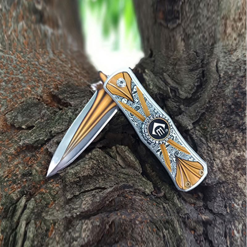 Wholesale Edc Camping Blade Handmade 3D Printing Cold Small Folding Pocket Knife With Fidget Spinner Tools