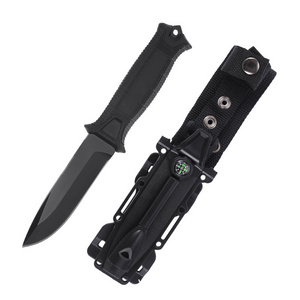 High Carbon Steel Outdoor Camping Knife Wilderness Multi-functional Sharp Fruit Knife High Hardness Straight Knife