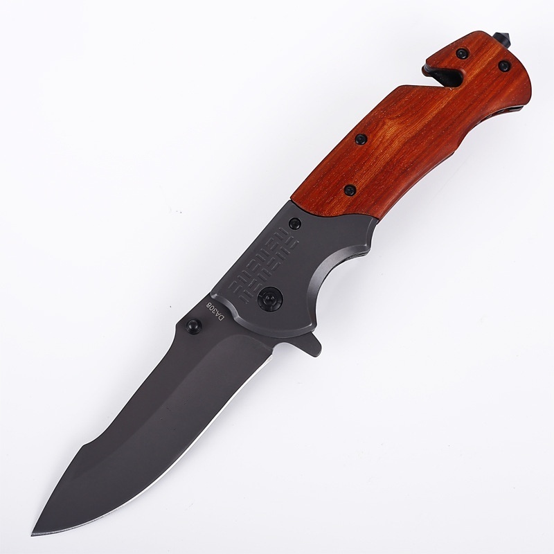 Green G10 Outdoor Multifunctional Folding Knife High Hardness Folding Knife Self Defense Wilderness Survival Knife