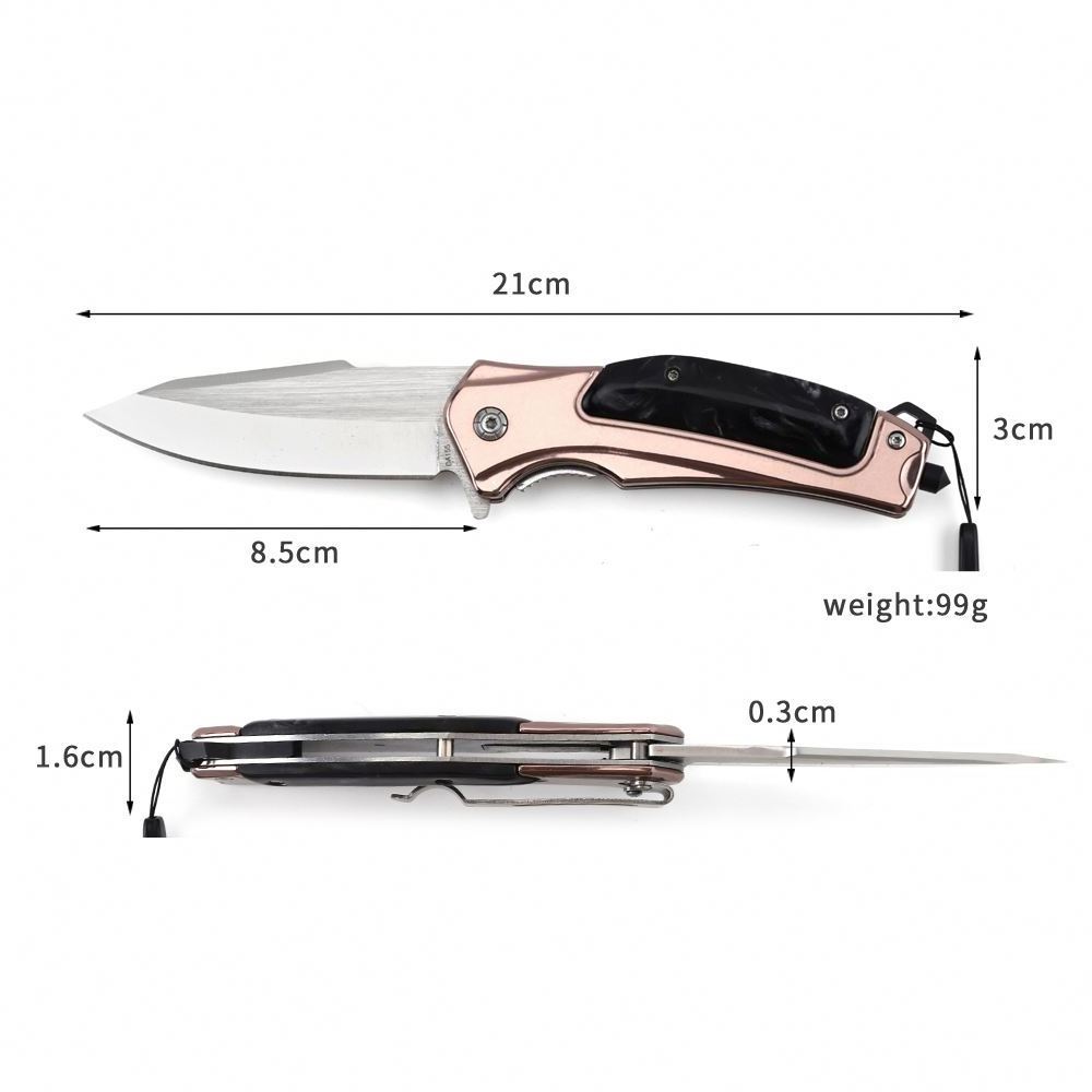 Acrylic Plastic Handle Handmade Pakistan Hunting Steel Folding Stainless Pink Pocket Knife